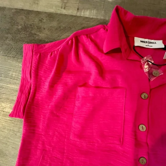 NWT Inner circle size large pink blouse - Picture 3 of 5